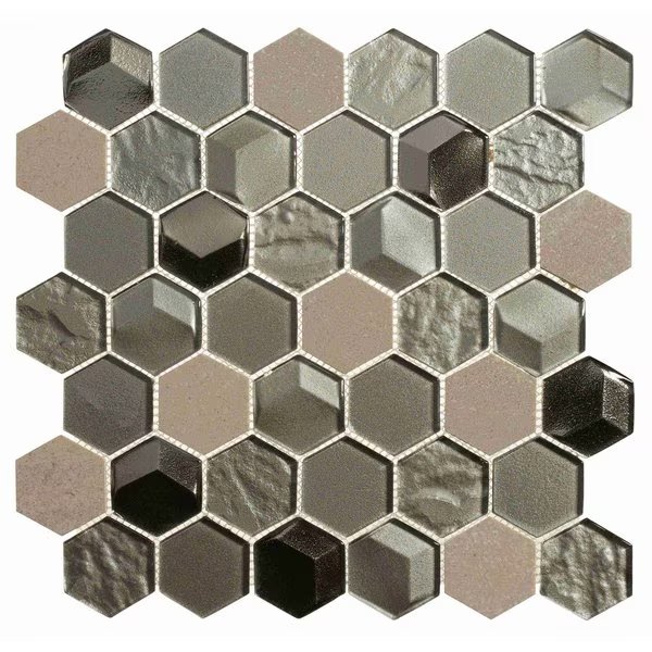 SAMPLE Xen 2 W x 2 L Mosaic Wall Tile, Andova Tiles, Mfr#: SAM-ANDXEN605